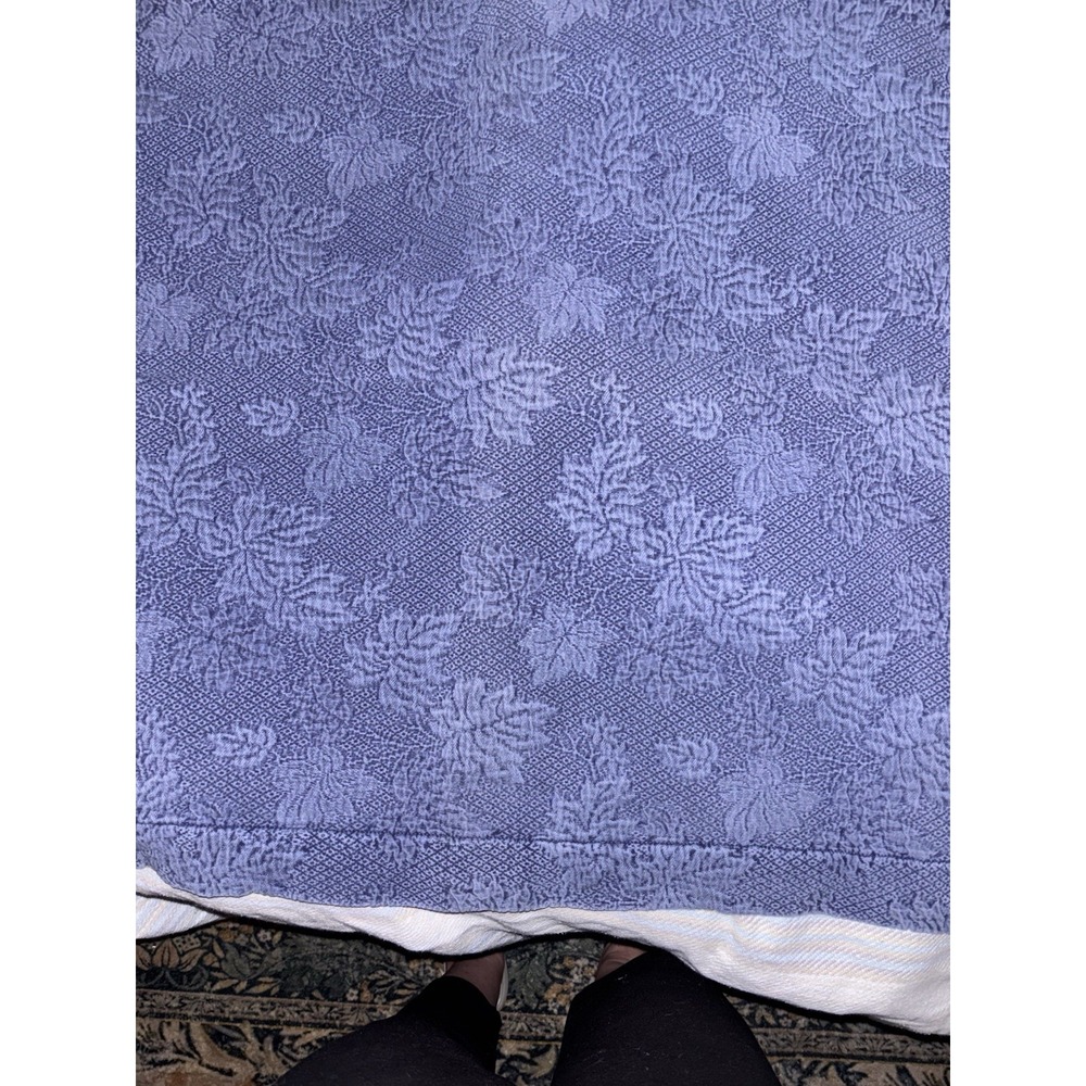 Company‎ Store Floral Quilted Cotton Pillow Shams Blue  27x17 Scalloped Portugal - Picture 3 of 7